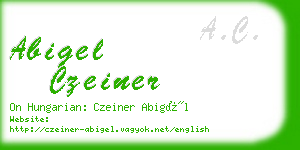 abigel czeiner business card